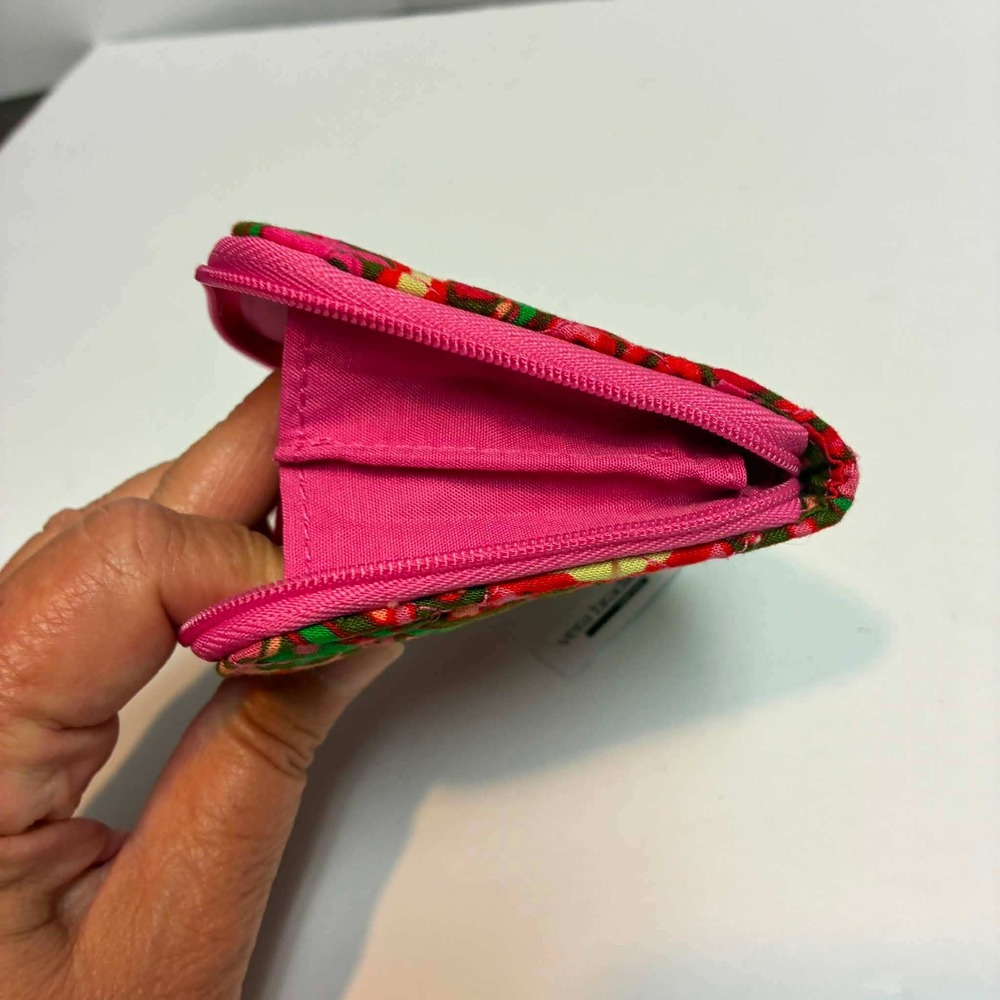 Vera Bradley Zip Wallet Womens Capri Pink Paisley Quilted Cotton 52275-22012 - Picture 6 of 6